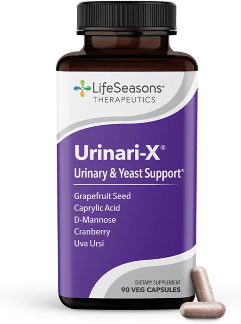 Urinari-X – Urinary Tract Support – Fast Acting UTI Relief – Vitamin Supplement for Healthy Bladder Function & Immunity – D-Mannose, Cranberry, Caprylic Acid, Uva Ursi & Grapefruit – 90 Capsules
