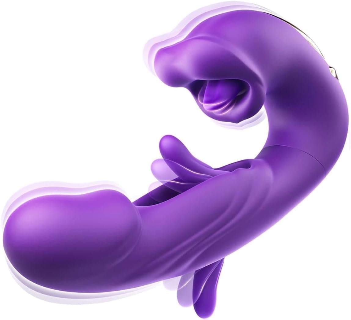 Pelvic Floor Trainer, 4 in 1 Plug Massager Toy for Women, Quiet Waterproof (Purple)