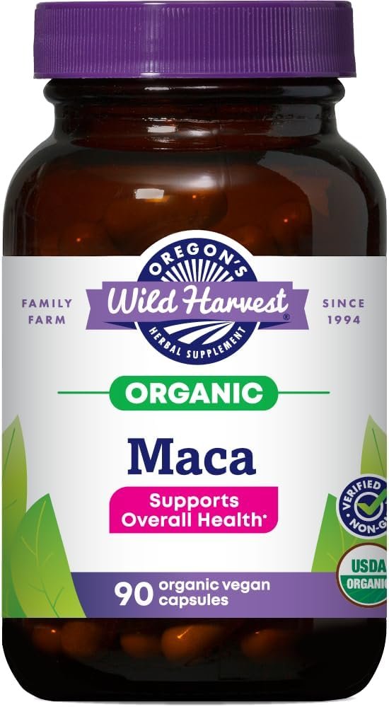 Oregon’s Wild Harvest Maca Root | Made with Organic Raw Maca Root and Vegan Capsules, 90 Count