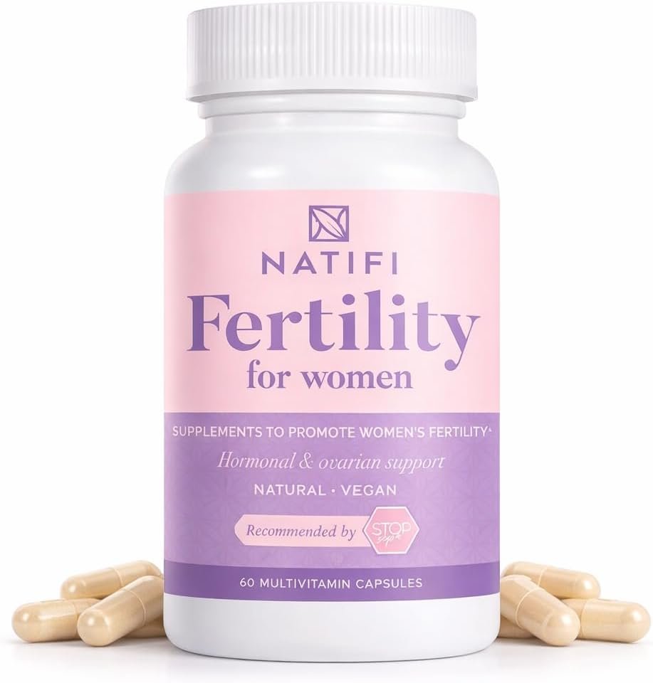 Natifi Conception Fertility Prenatal Vitamins Regulate Cycles, Balance Hormones, Aid Ovulation. Conception Multivitamin for Women. Healthier Pregnancy -60 Capsules- Folic Acid, Myo Inositol, Vitex.