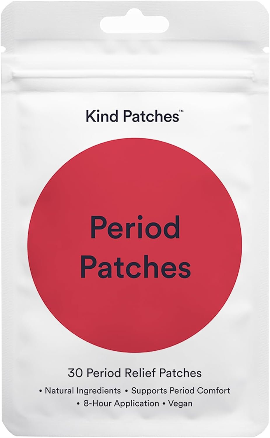 Kind Patches Period Patches – Period Relief Iron Patches with Menthol, Camphor and Chamomile – Menstrual Relief with Lavender Essential Oil – 30 Count