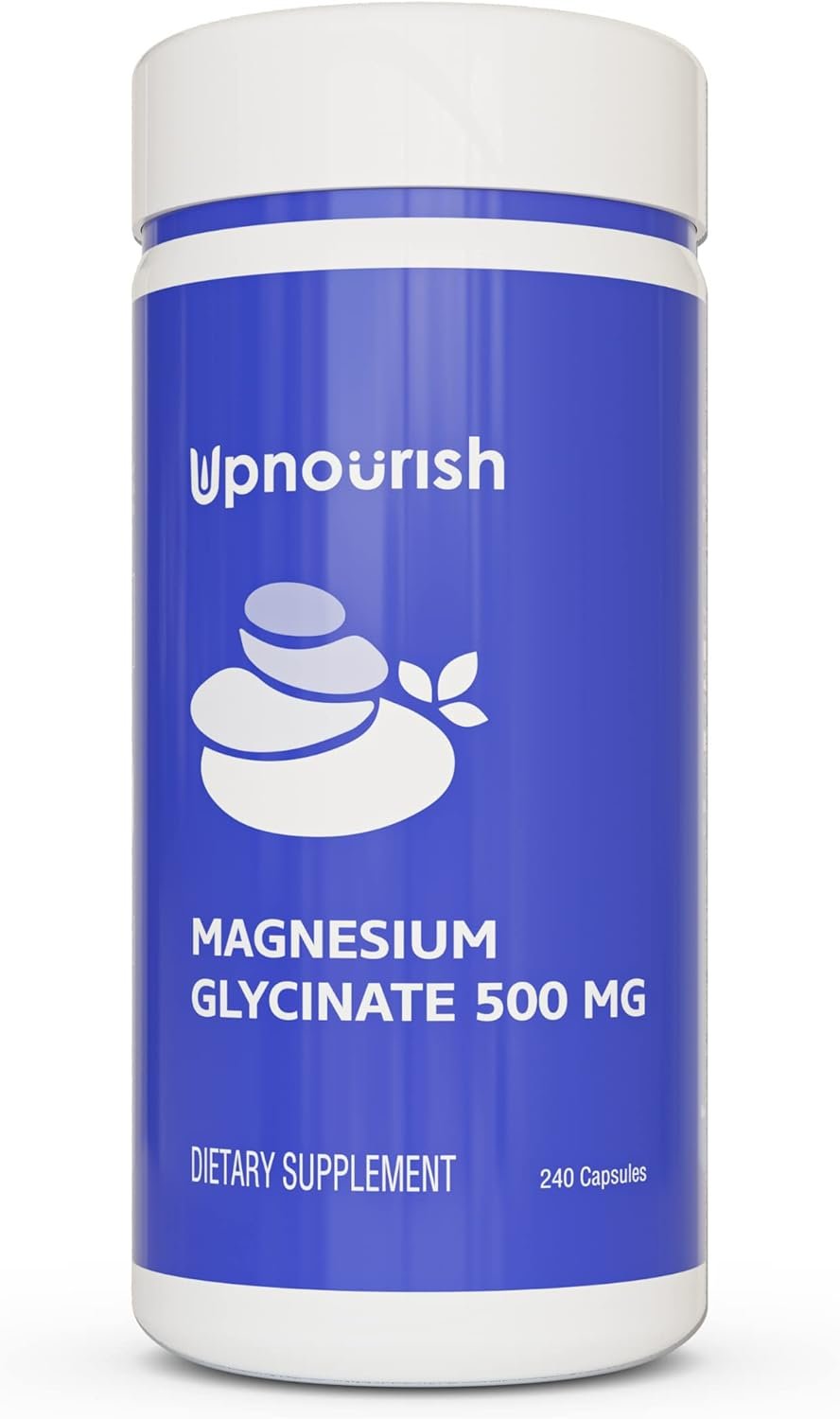 UpNourish Magnesium Glycinate Chelate 500mg Capsules – Highly Absorbable Chelated Magnesium – Pure Magnesium Supplement for Sleep & Calm Support, Nervous, Muscle & Bone Health
