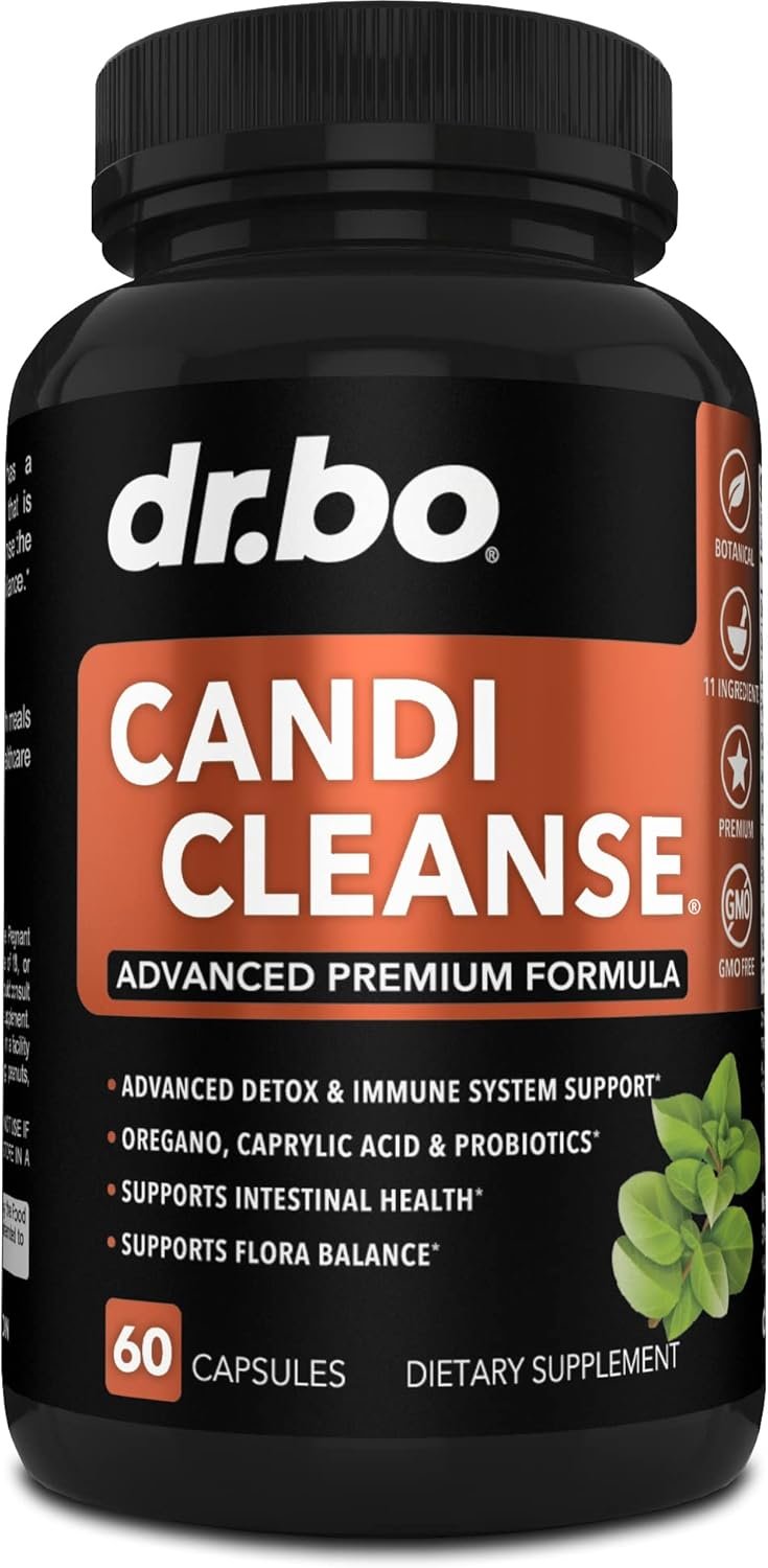 Candi Cleanse Support Supplement Pills – Anti Overgrowth Supplements for Women & Men – Extra Strength Balance Control Probiotic Complex Cleanser – Natural Oral Herbal Oregano & Caprylic Acid Capsules