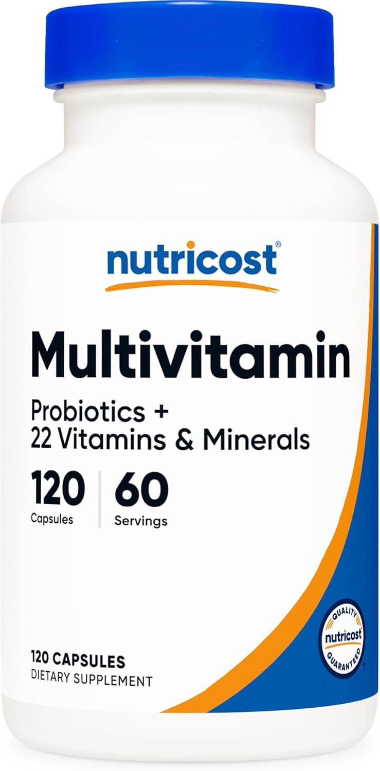 Nutricost Multivitamin with Probiotics 120 Vegetarian Capsules – Packed with Vitamins & Minerals