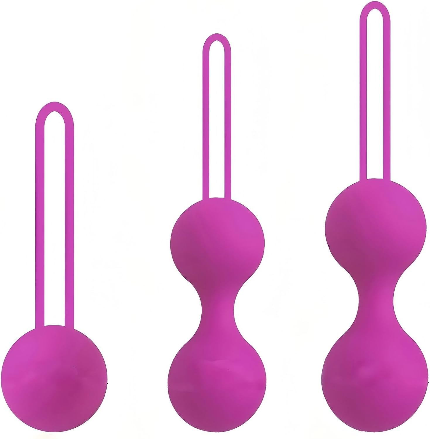 Kegel Female Pelvic Floor Muscle Trainer 3-Piece Set, Female Pelvic Floor Strengthening Device, Suitable for Women: Beginners and Advanced Users (USAA2) (Purple)