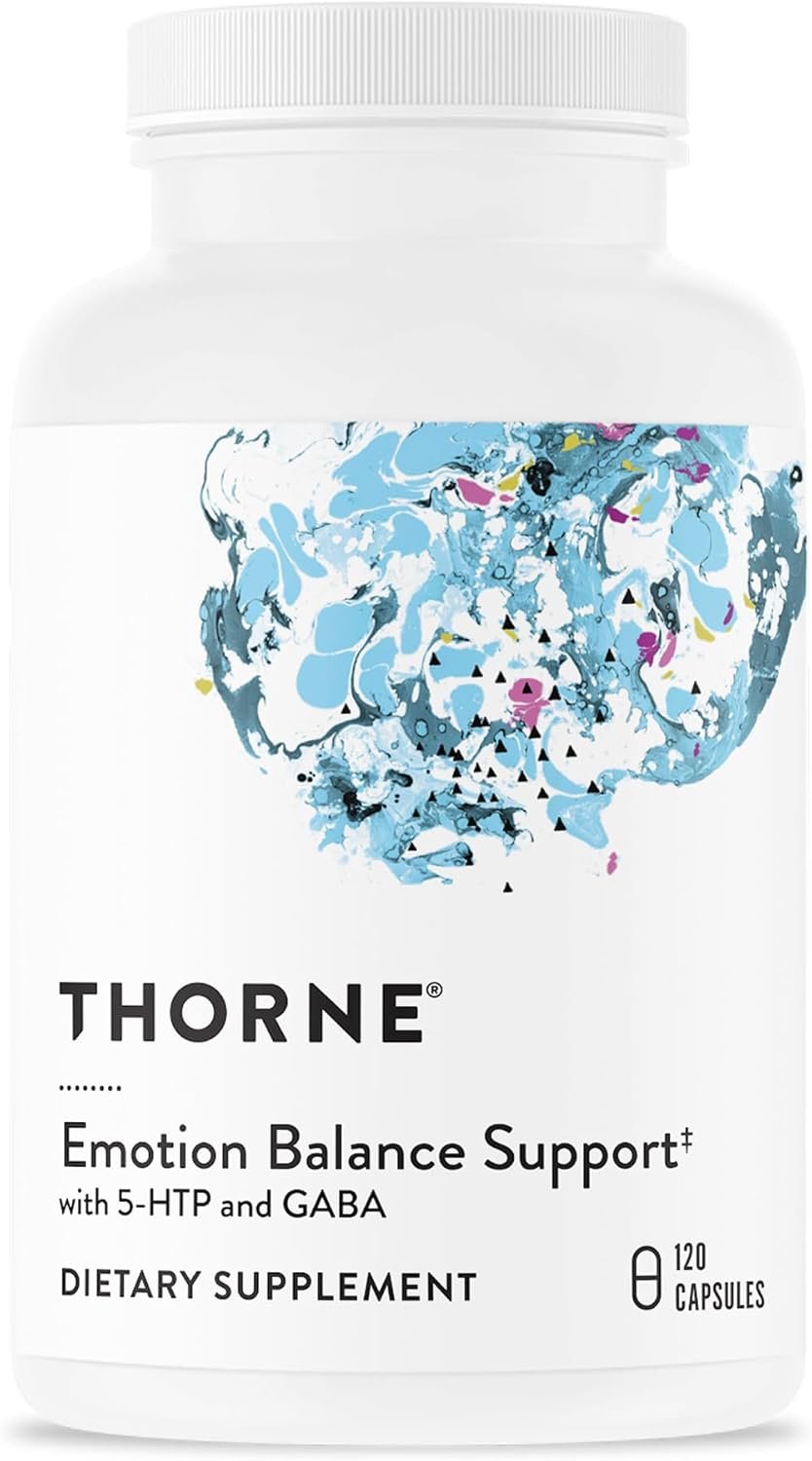 THORNE – Emotion Balance Support – Supports Mood & Stress Management* – Vitamins B6, B12 & C, 5-HTP, GABA, Rhodiola, Folate (5-MTHF) & L-Tyrosine – Third-Party Certified – Gluten-Free – 120 Capsules