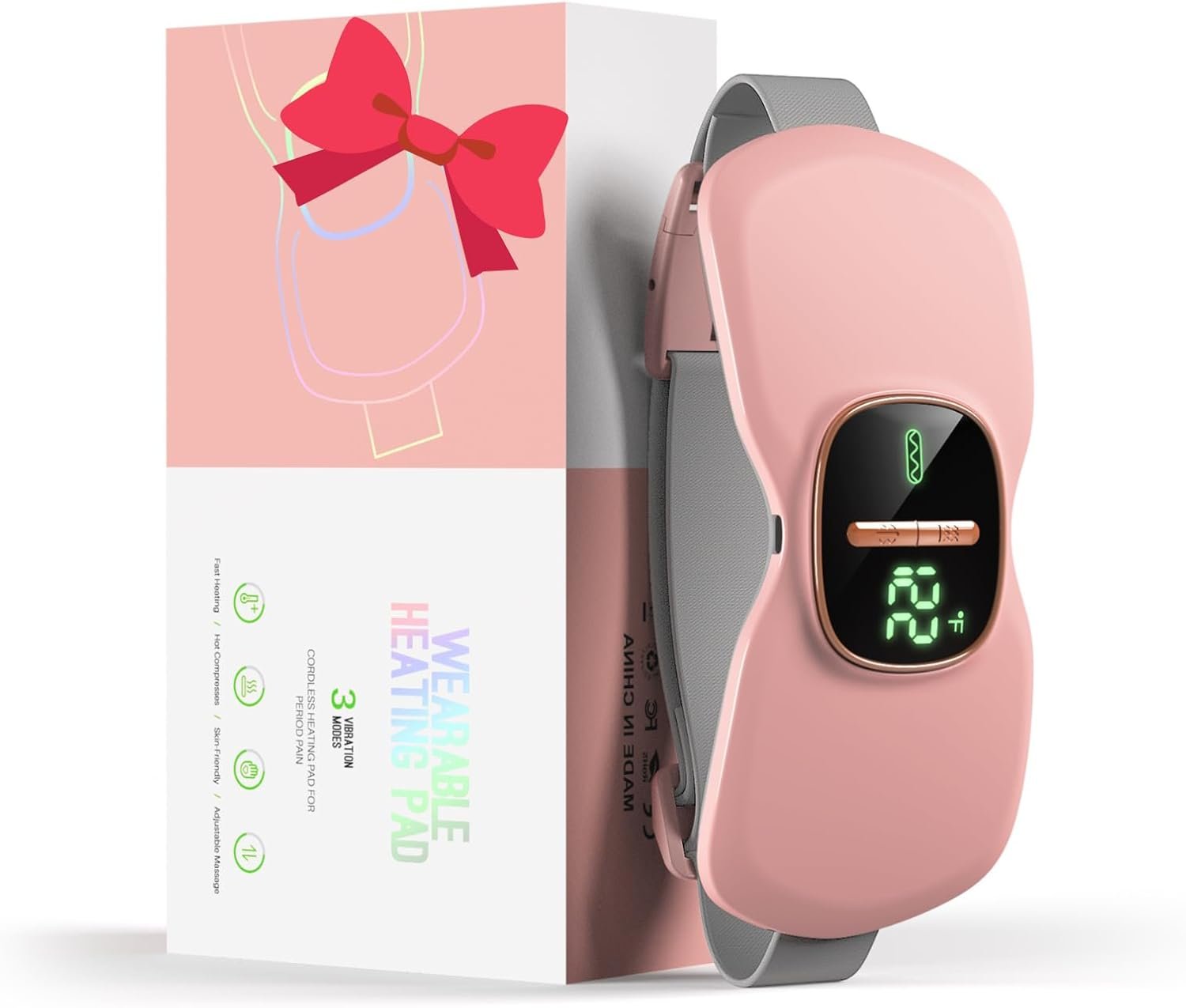 Heating Pad for Period Cramps, Portable Menstrual Heating Pad, Period Pain Relief Heated Pad, Back or Belly Heating Belt, for Her Women Girl Friend Wife