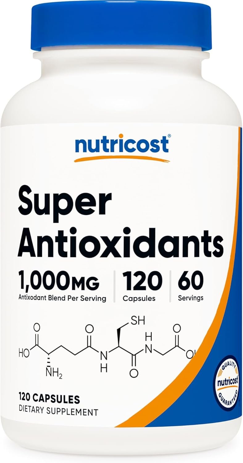 Nutricost Super Antioxidants (1000mg) 120 Capsules – Antioxidant Supplement for Men and Women with Acai, Goji, Blueberry and More, 60 Servings