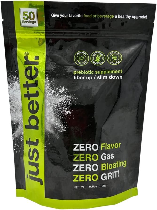 just better. Prebiotic Fiber Supplement for a Healthy Gut | Fiber Powder with Zero Grit Zero Taste and No Bloating or Gas | Feel Full Faster | Keto Non-GMO Gluten Free Vegan 50 Servings