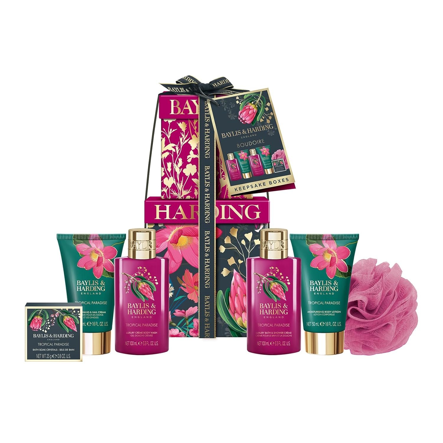 Baylis & Harding Boudoire Tropical Paradise Luxury Pamper Present Gift Set – Vegan Friendly