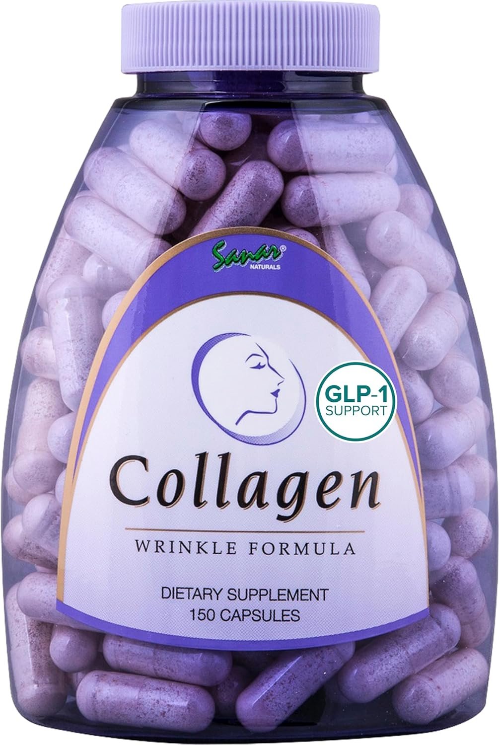 Sanar Naturals Collagen Pills, 150 Capsules | Supports Skin Elasticity, Hydration, Hair, Nails and Joints | Hydrolyzed Collagen Peptides Supplement with Vitamin C and E, Grass Fed, Non GMO