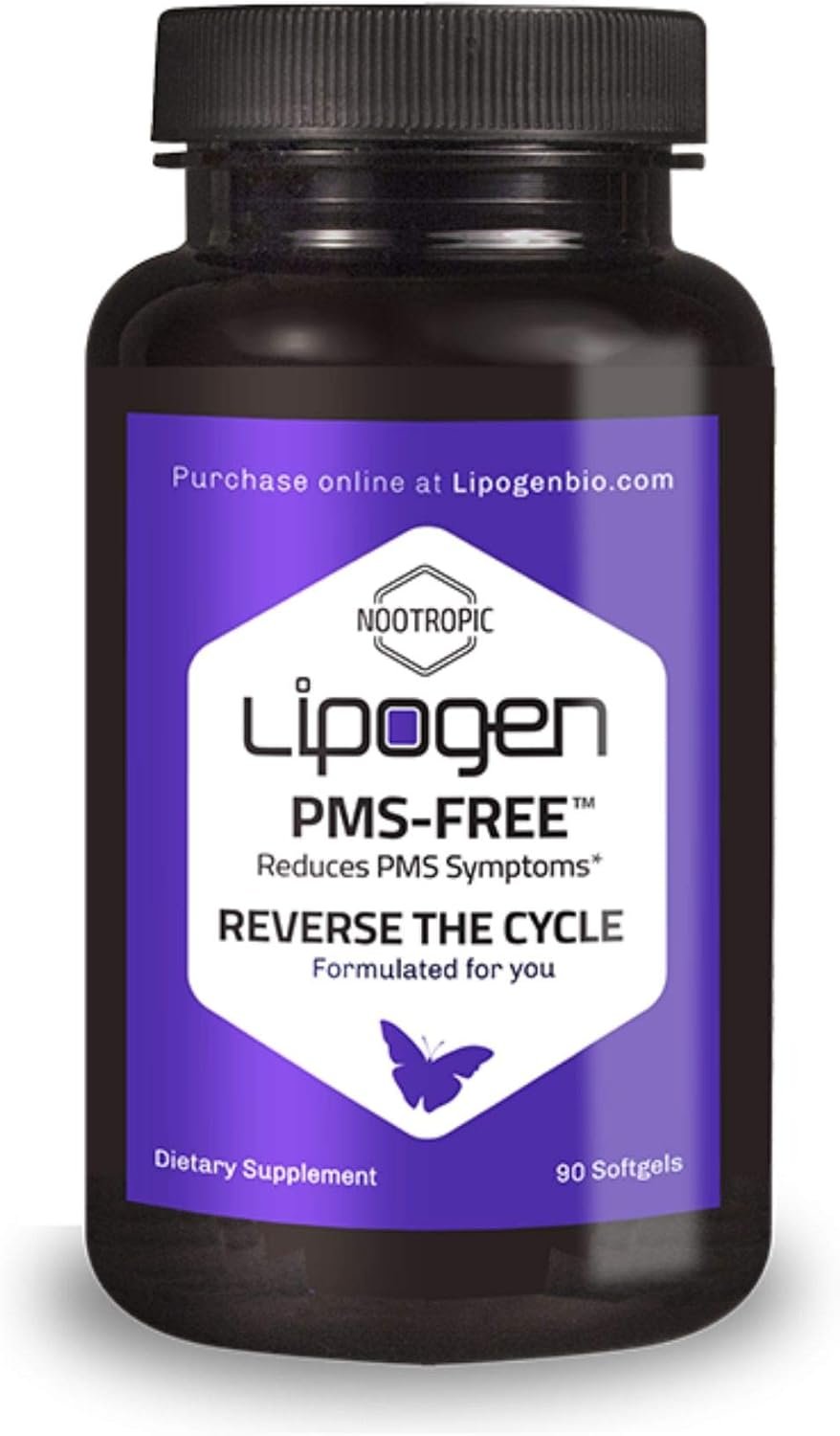 PMS Relief | Positive Vitamins Impact on PMS, Mood, Stress & Hormone Balance | Phosphatidylserine and Phosphatidic Acid | PMS Support Supplement: 90 softgels, 30 Days Supply