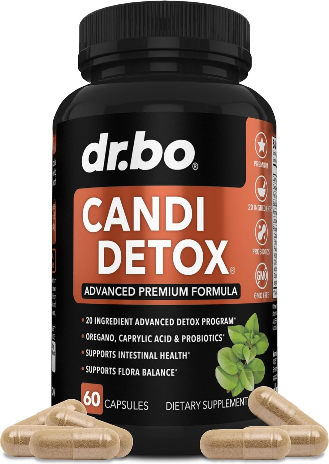 Candida Cleanse Detox for Women & Men – Candi Detox Support Supplement Pills Kit, Anti Overgrowth Gut Balance Probiotic Flora Complex Supplements – Natural Oral Herbal Oregano & Caprylic Acid Capsules