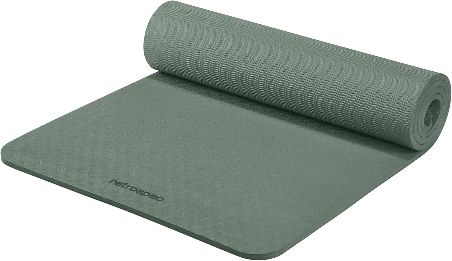 Retrospec Zuma Yoga Mat | 1/2 Inch Thick Non Slip Workout Mat | TPE Exercise Mat for Yoga, Pilates & Stretching | 72x24in