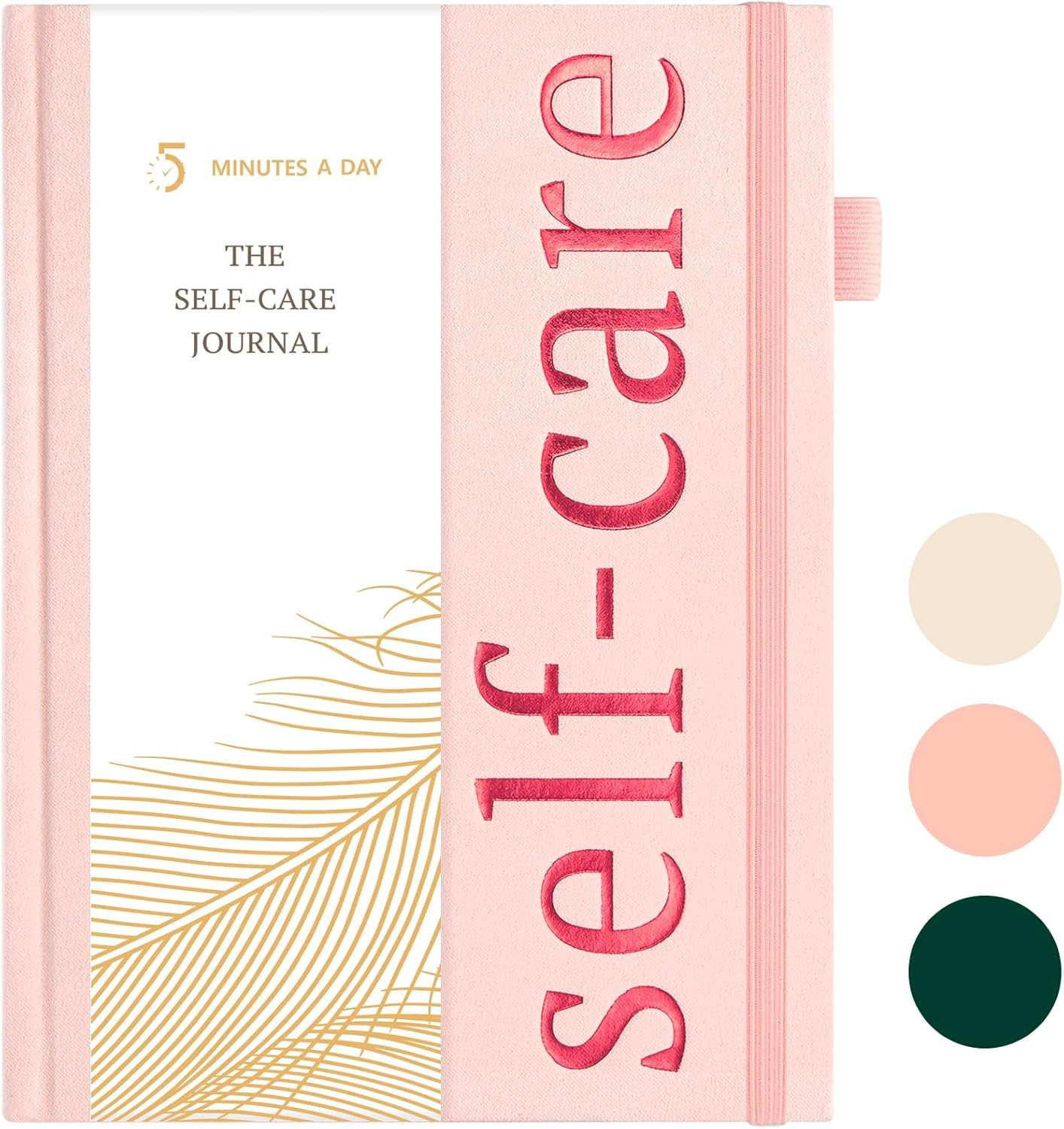 5 MINUTES A DAY Self-Care Journal with Prompts – Daily Reflection Notebook – Mental Health Journal for More Positivity, Anxiety & Guided Journal for Women, ADHD Planner with Mood Tracker, A5 (Pink)