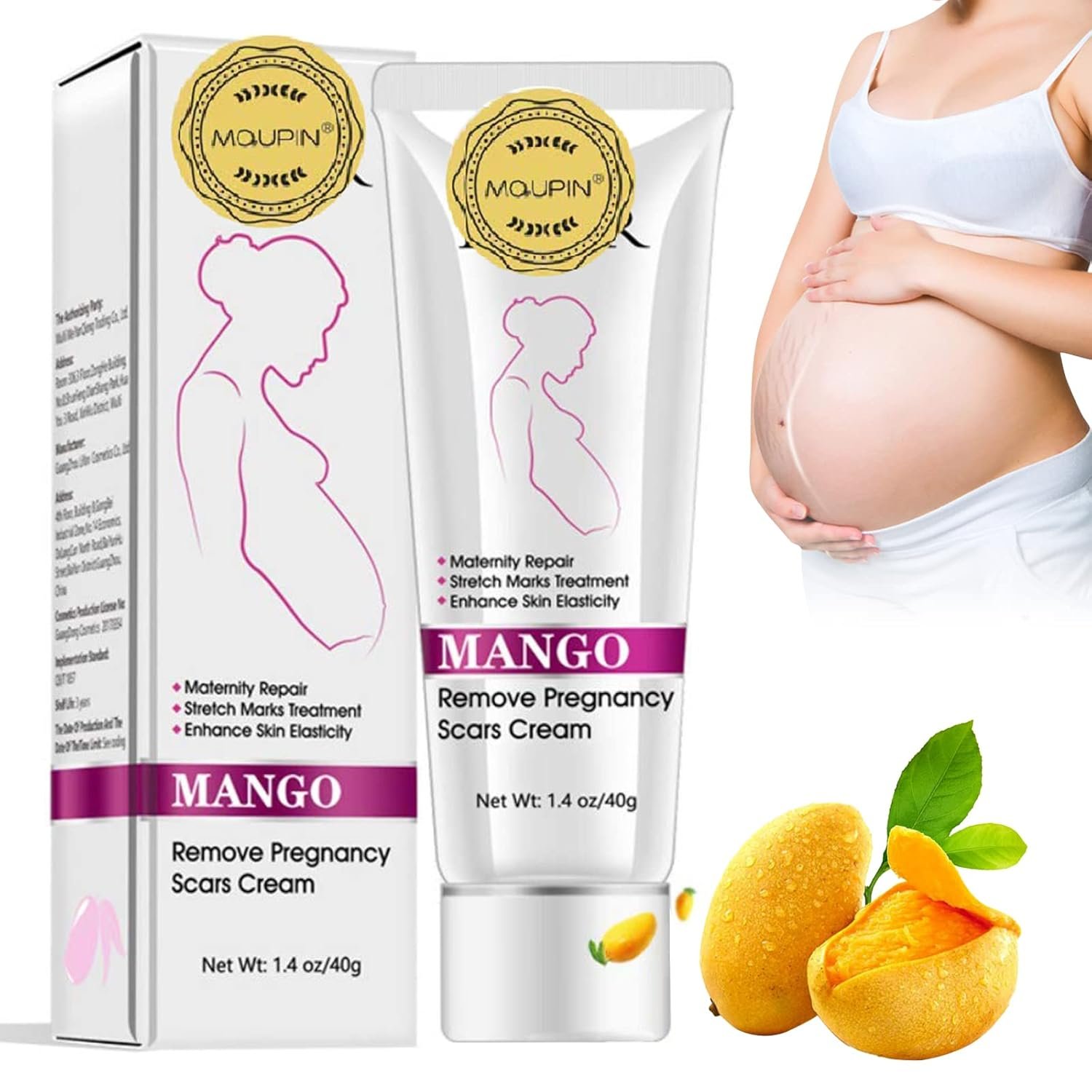 RtopR Mango Stretch Marks and Scar Cream -Stretch Marks and Scar Removal Cream for Pregnancy – Best Body Moisturizer-40g