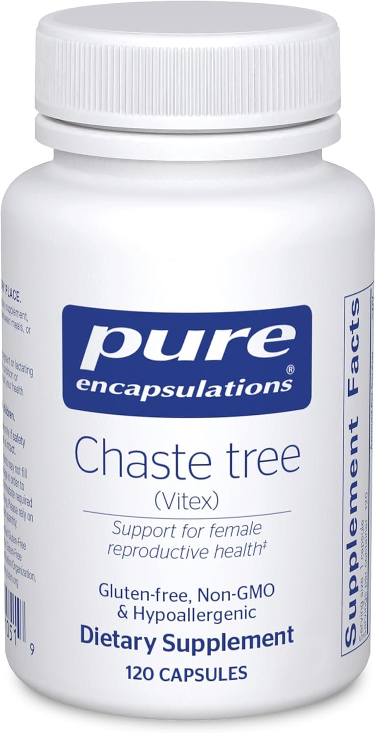 Pure Encapsulations Chaste Tree (Vitex) – Supports Menstrual Cycle Regularity – for Breast Comfort* – Women’s Supplement – Hormonal Balance Support – Non-GMO & Vegan – 120 Capsules