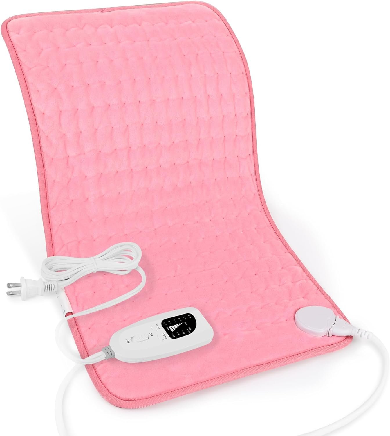 Deepsoon Heating Pad,Electric Heating Pads for Back,Neck,Moist Heating Pad for Abdomen Shoulder Knee Legs,Dry/Moist Heat&Auto Shut Off,Mother’s Day Birthday for Men and Women,BabyPink,24×12 Inch
