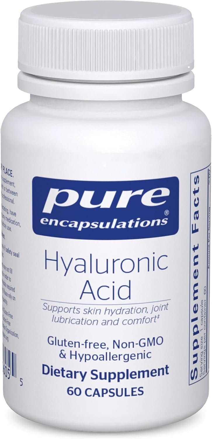 Pure Encapsulations Hyaluronic Acid – for Skin Hydration, Joint Lubrication & Joint Health* – Effective Absorption – Gluten Free – Vegan & Non-GMO – 60 Capsules