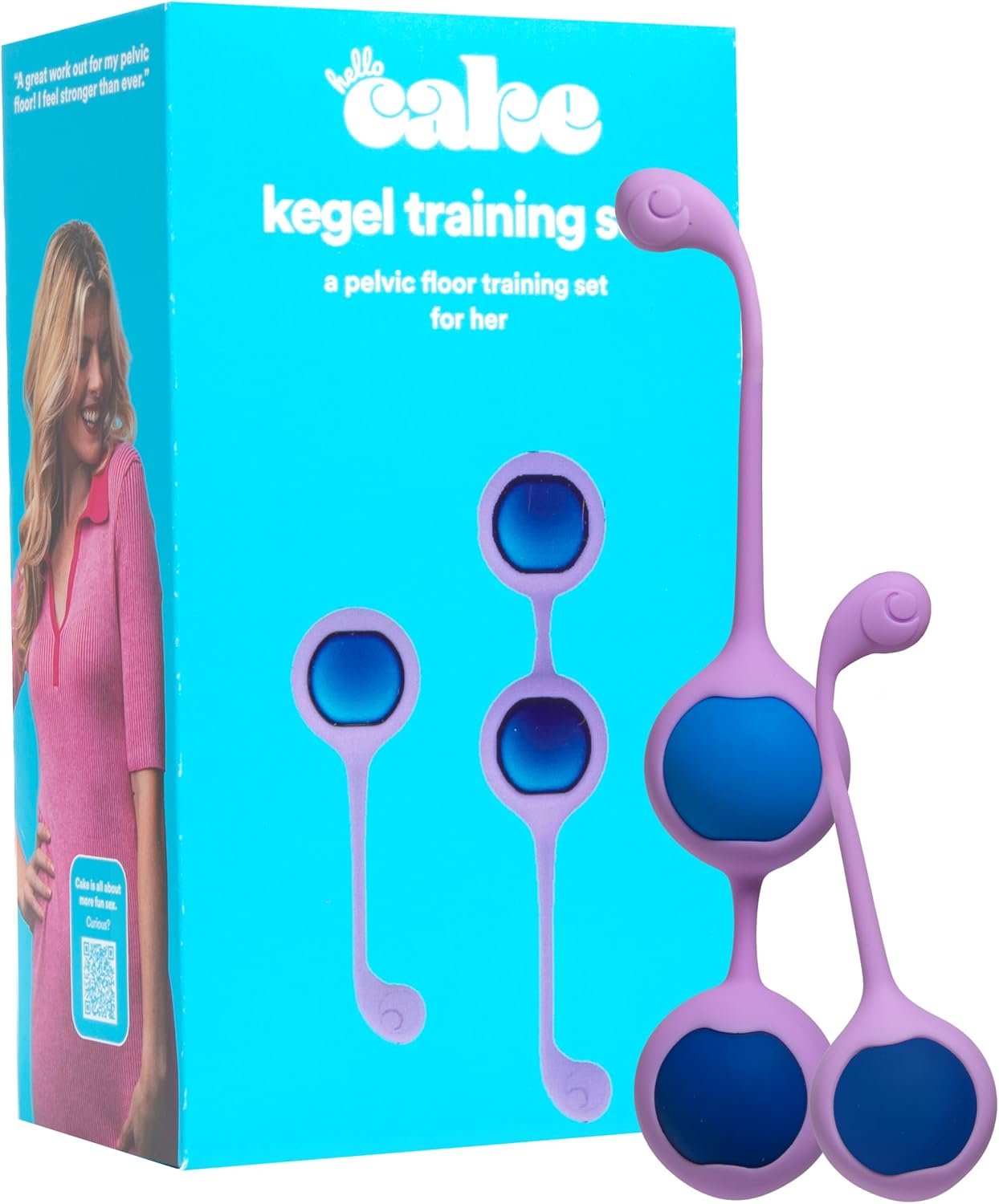 Hello Cake Kegel Training Set for Women – Includes 3 Weighted Stainless-Steel Balls and Silicone Sleeves for Pelvic Floor Exercises -Helps Improve Bladder Control and Strengthen Pelvic Floor Muscles
