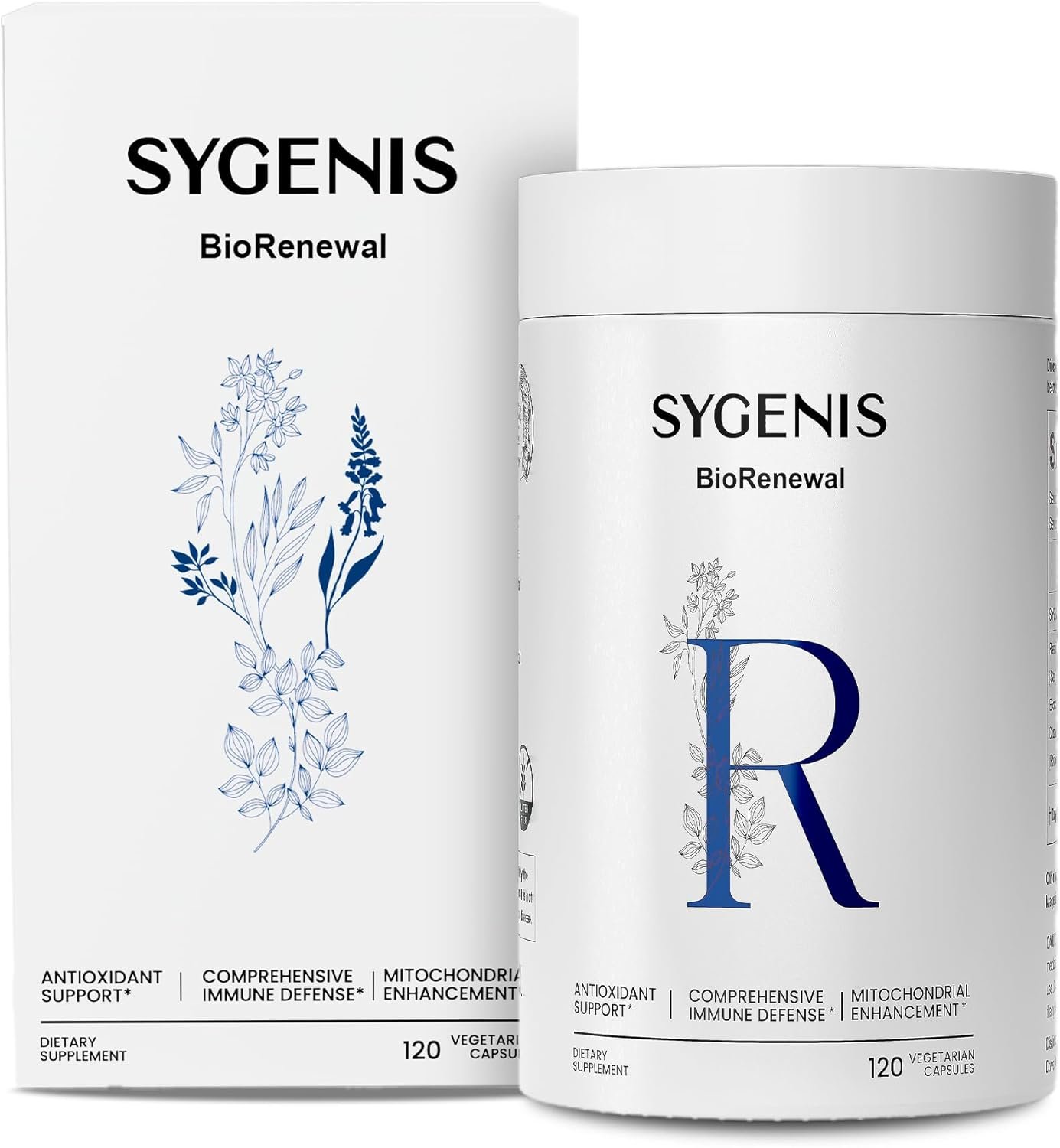BioRenewal NAD Supplements for Women and Men, Energy Supplements for Brain, Focus & Mood, Longevity Mix for Cellular Energy, Mitochondrial Supplements Vegan & Gluten Free 120 Capsules