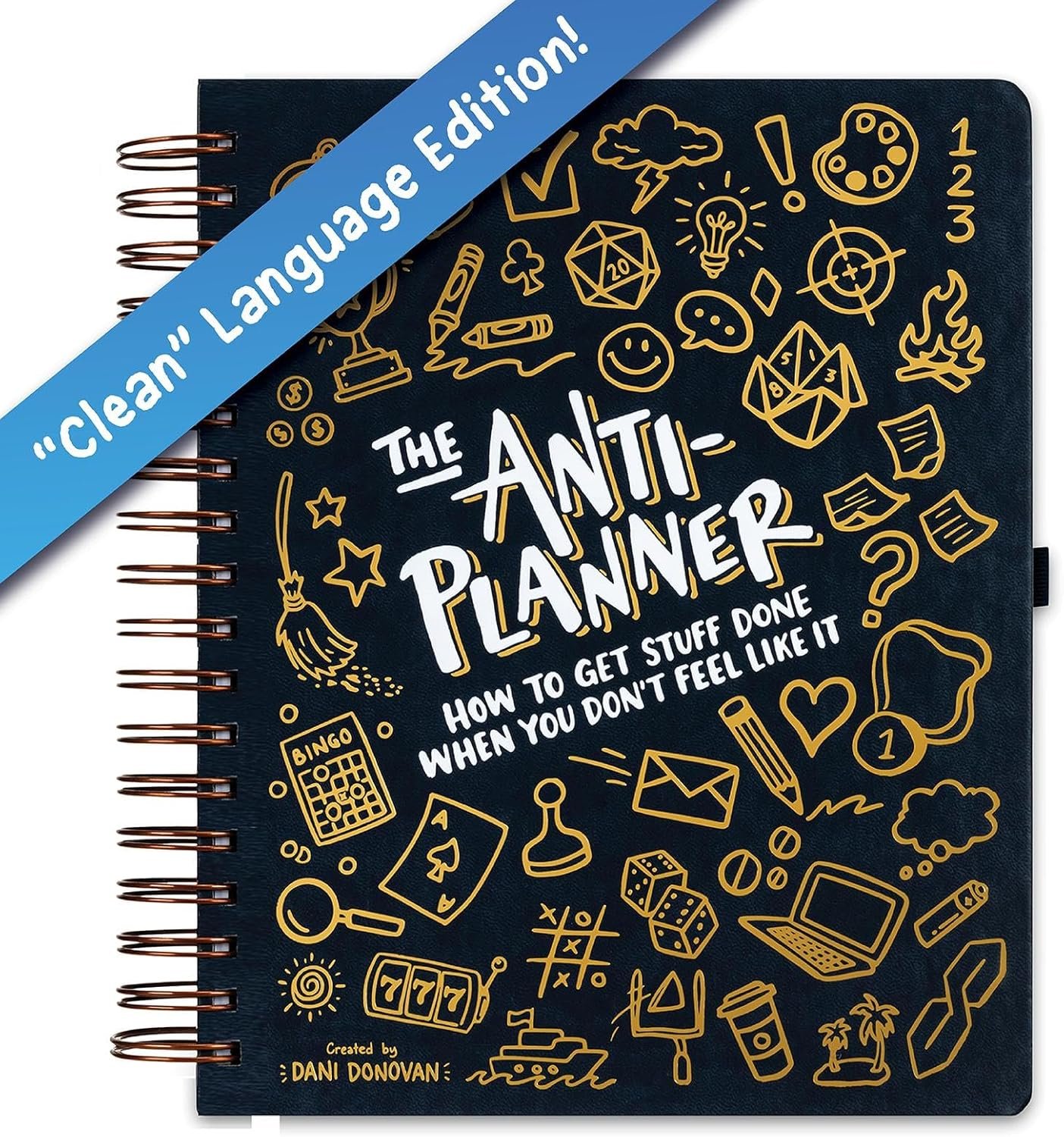 The Anti-Planner: How to Get Stuff Done When You Don’t Feel Like It–Clean Edition, No Dates or Calendars ADHD activity planner for adults women kids, adhd tools, productivity planner