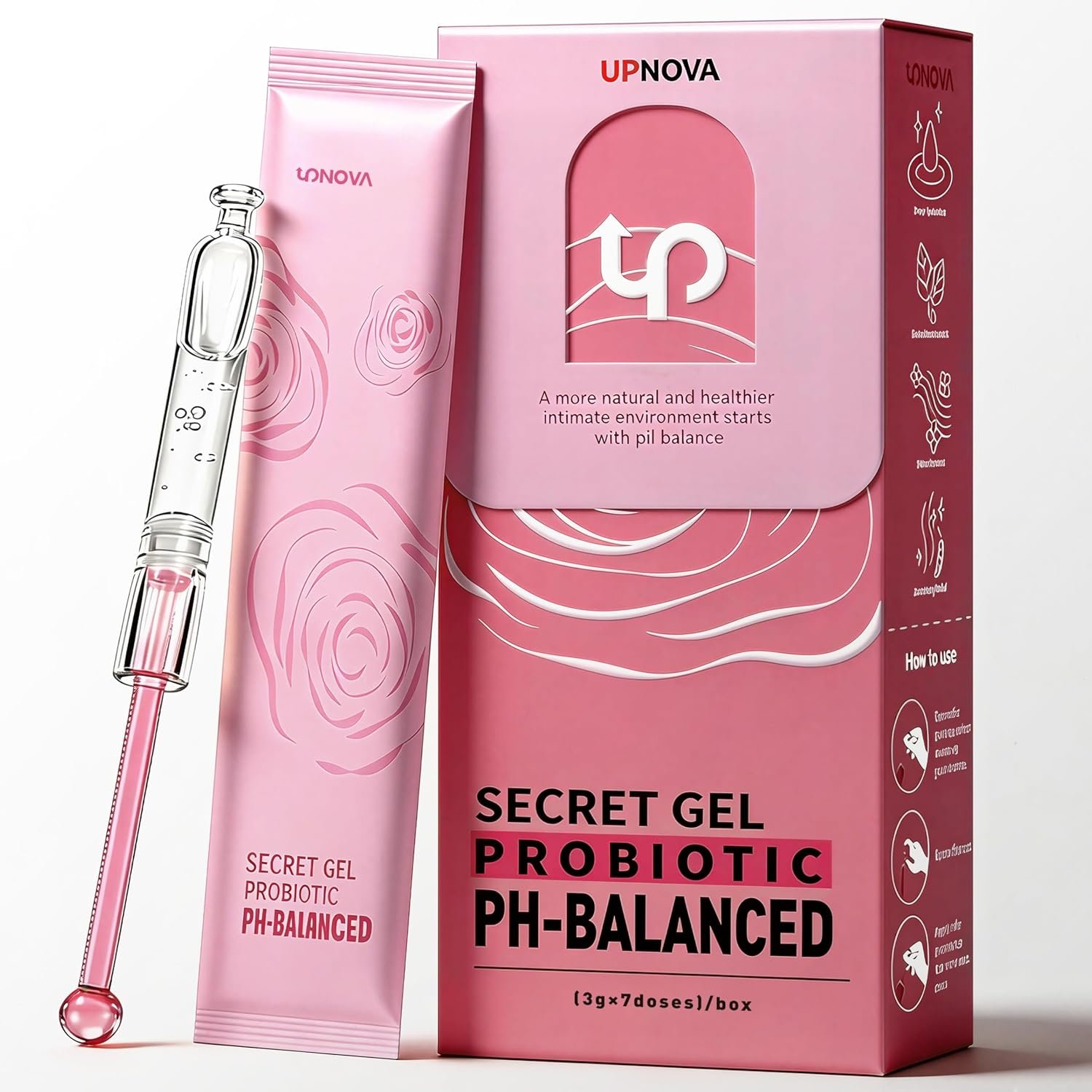 Intimate Recovery Gel, Probiotic Intimate Moisturizing Gel, 3g x 7 Tubes | pH Balance, Odor Control, Brightening & Firming | Women’s Intimate Care Gel for Dryness & Sensitivity