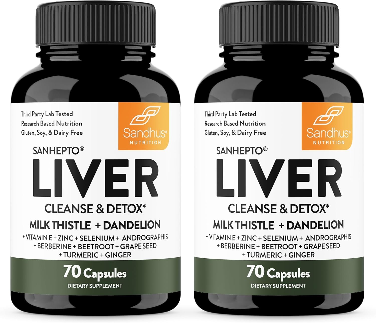 Sandhu’s Liver Cleanse Detox & Repair Support Capsules with Milk Thistle & Dandelion Root | Herbal Supplement Pills for Liver Health | for Men & Women | Made in USA | Viral on Tiktok | 140 Count