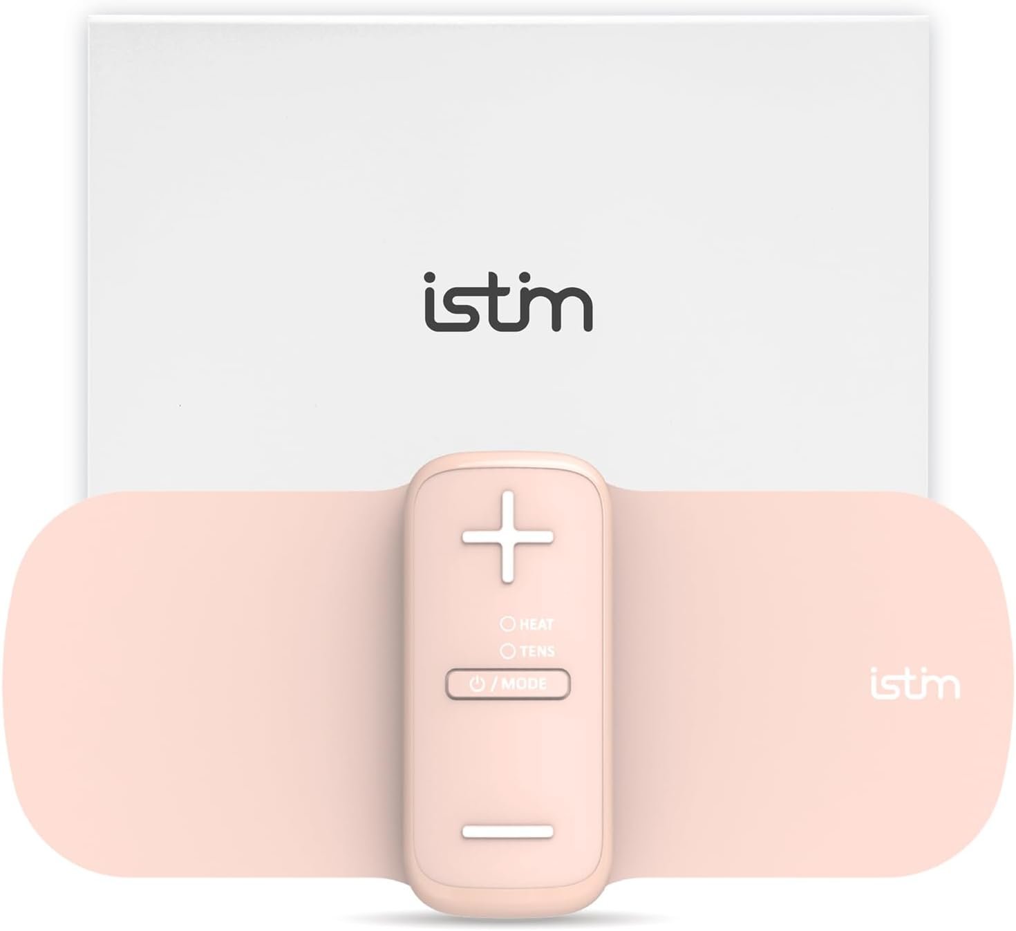 iStim S1 Wireless TENS Unit for Menstrual Relief – Period Pain Relief Device for Period Cramps and Back Pain, TENS Machine with Heat, Rechargeable Drug-Free TENS Massager with Japanese Gel Pads