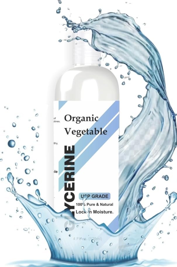 Raslok 100% Pure & Natural Vegetable Glycerine | For Skin & Hair | Versatile Skin Care, Softening and Moisturizing 4 Fl Oz – 120 ml