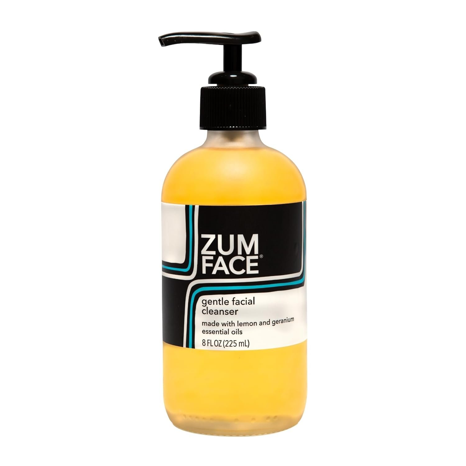 Indigo Wild Zum Face Gentle Facial Cleanser – Natural Skincare with Coconut, Olive & Jojoba Oil – Lemon & Geranium Scent – 8 fl oz