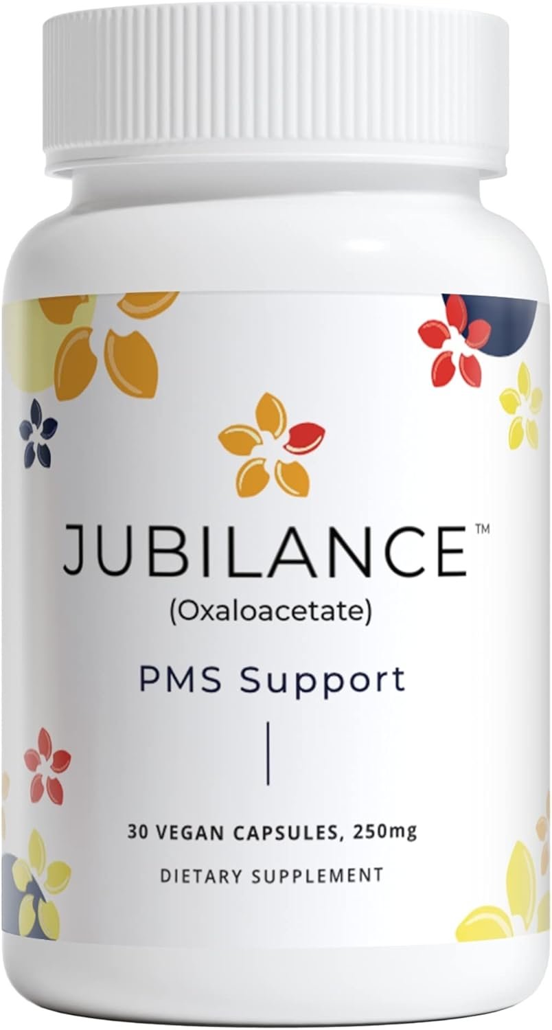 Jubilance PMS Support – Oxaloacetate PMS Relief Vitamin for Women (New Look, Same Clinically Proven Formula)