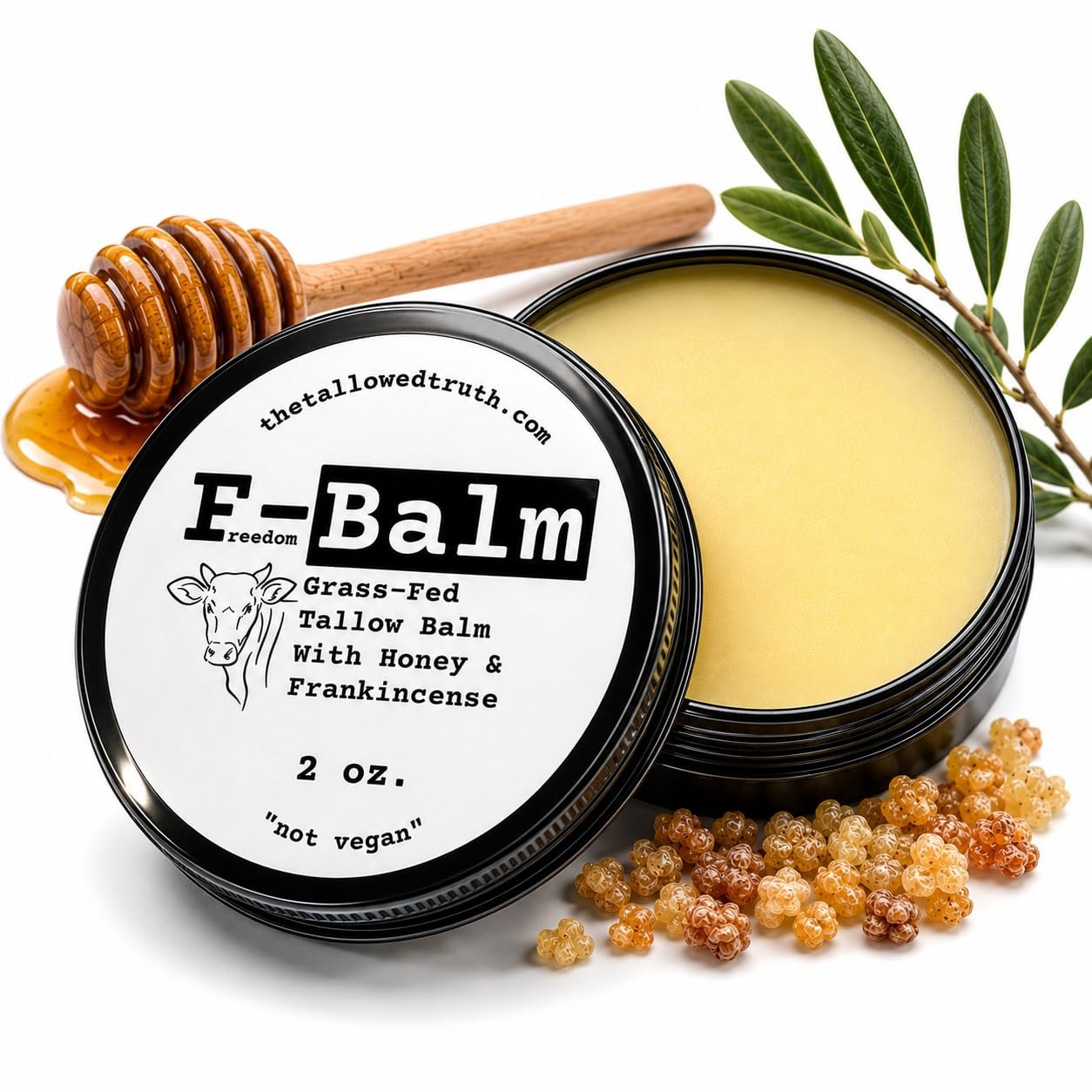 Tallowed Truth Original Tallow Balm – Grass-Fed Beef Tallow for Skin & Face – 5 Ingredient Moisturizer – 2 oz – Tallow Face Cream Made in Canada – Organic Balm for Face & Body Care