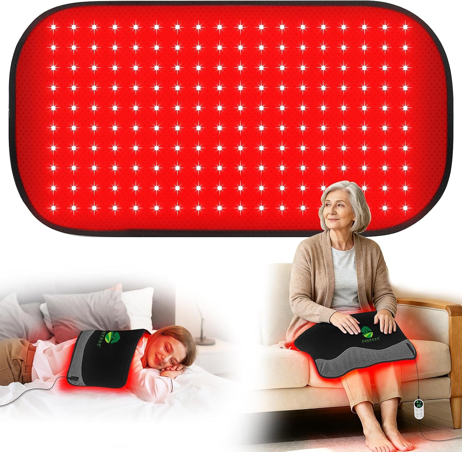 Red-Light-Therapy-for-Body,2026 Upgraded 4 Therapy Modes,5 Intensity Levels,10–90 Min Timer,Medical-Grade TPU Mat for Pain Relief,25″x13″Dual Wavelength Infrared Red Light Blanket for Home&Travel Use