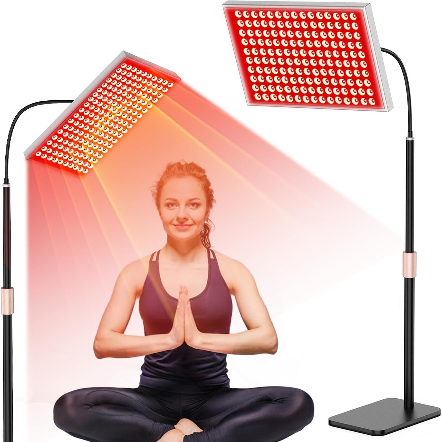 Red Light Therapy for Body and Face, Infrared Light Therapy Lamp 660nm Red Light and 850nm NIR LED Panel Light with Adjustable Stand, Infrared Redlight Therapy Device for Body Use at Home/Office/Gym