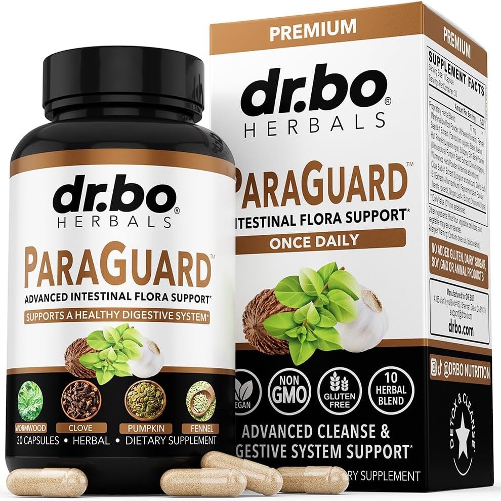 ParaGuard Cleanse Detox Pills – Intestinal Guard Formula Supplement with Black Walnut Wormwood Clove & Oregano Pills – Adults Natural Herbal Intestine Body Gut Cleanser Adults Complete Kit 30 Capsules