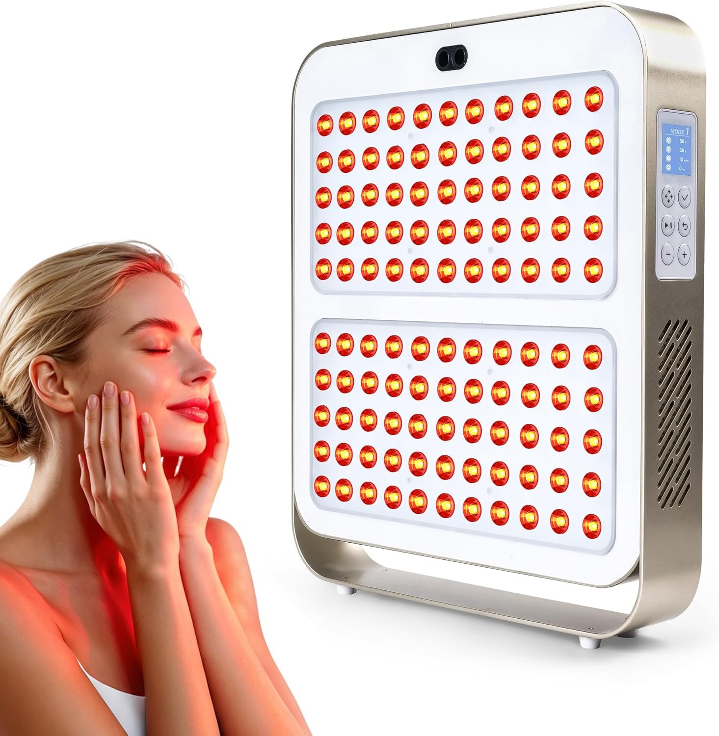 Red Light Therapy Panel for Home, 215W High Power 660nm 850nm Infrared Light Device with Smart App Control & Timer, for Face, Body, Muscle Wellness & Skin Health, 110 Dual-Chip Elite LEDs