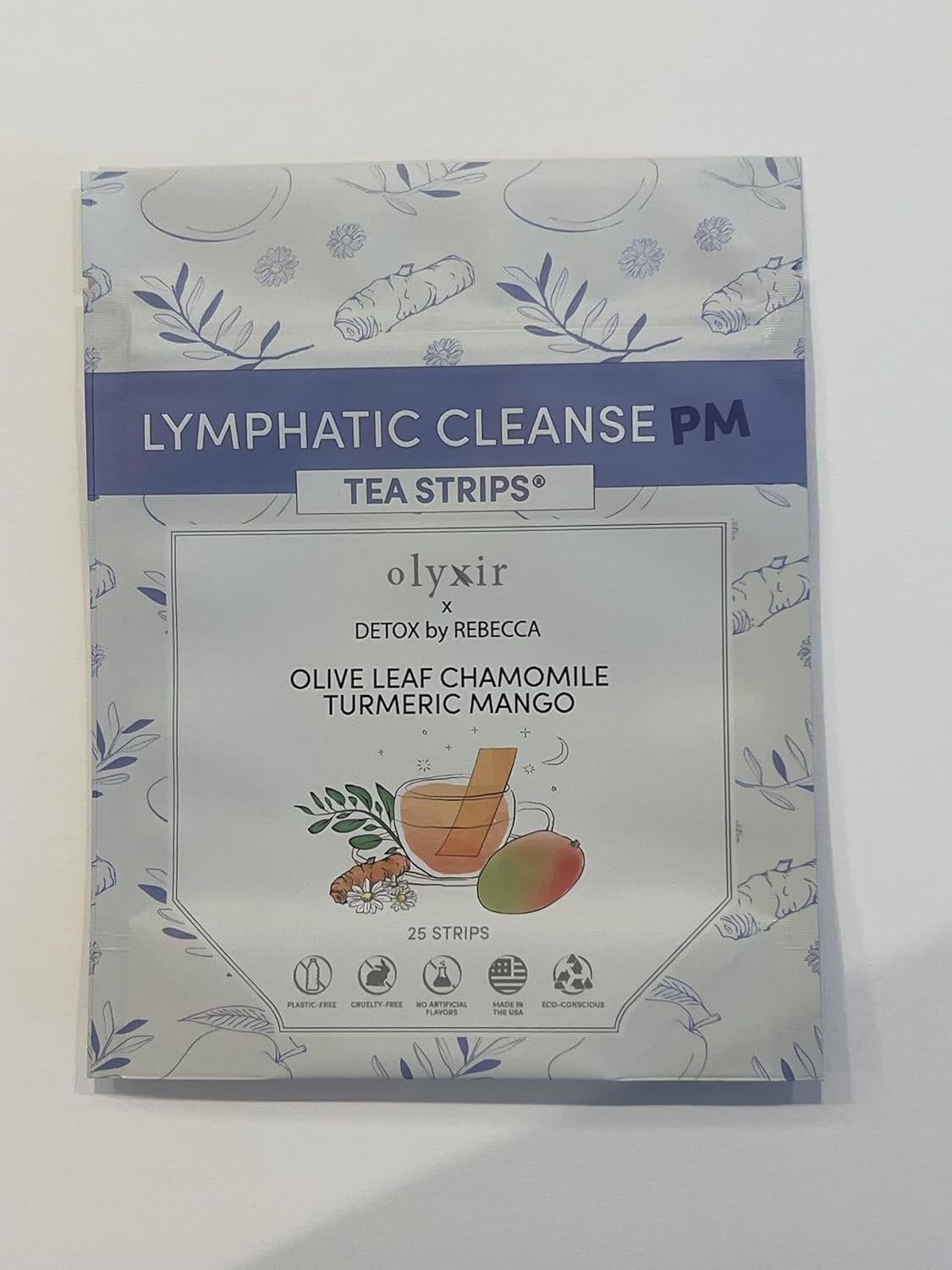 Lymphatic Cleanse PM | Olive Leaf Chamomile Turmeric Mango | 25 Servings