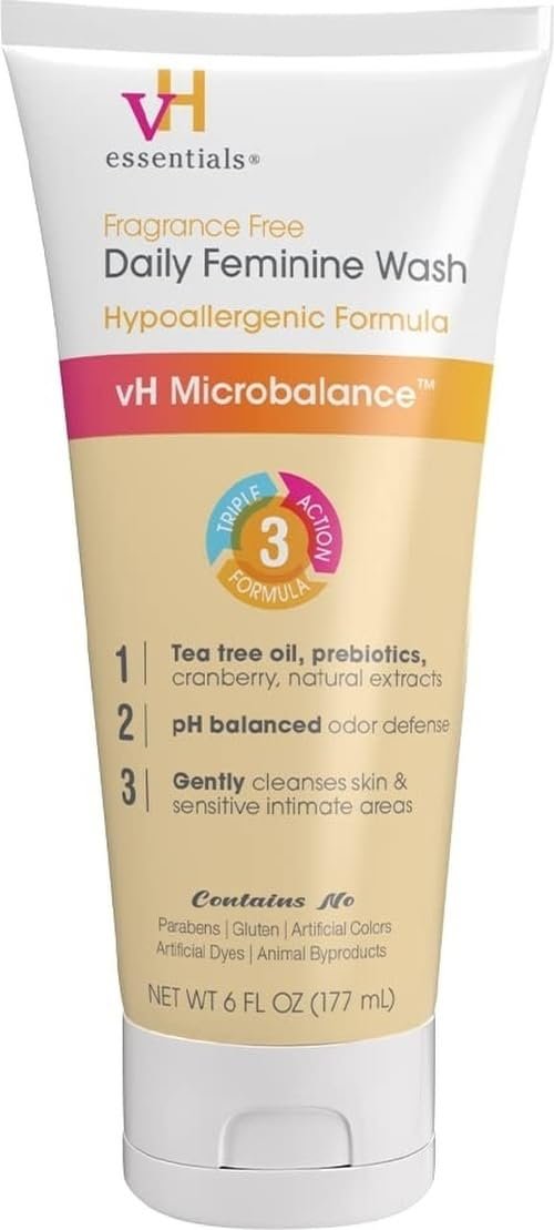 vH essentials Daily Feminine Wash, Fragrance-Free, 6 fl oz