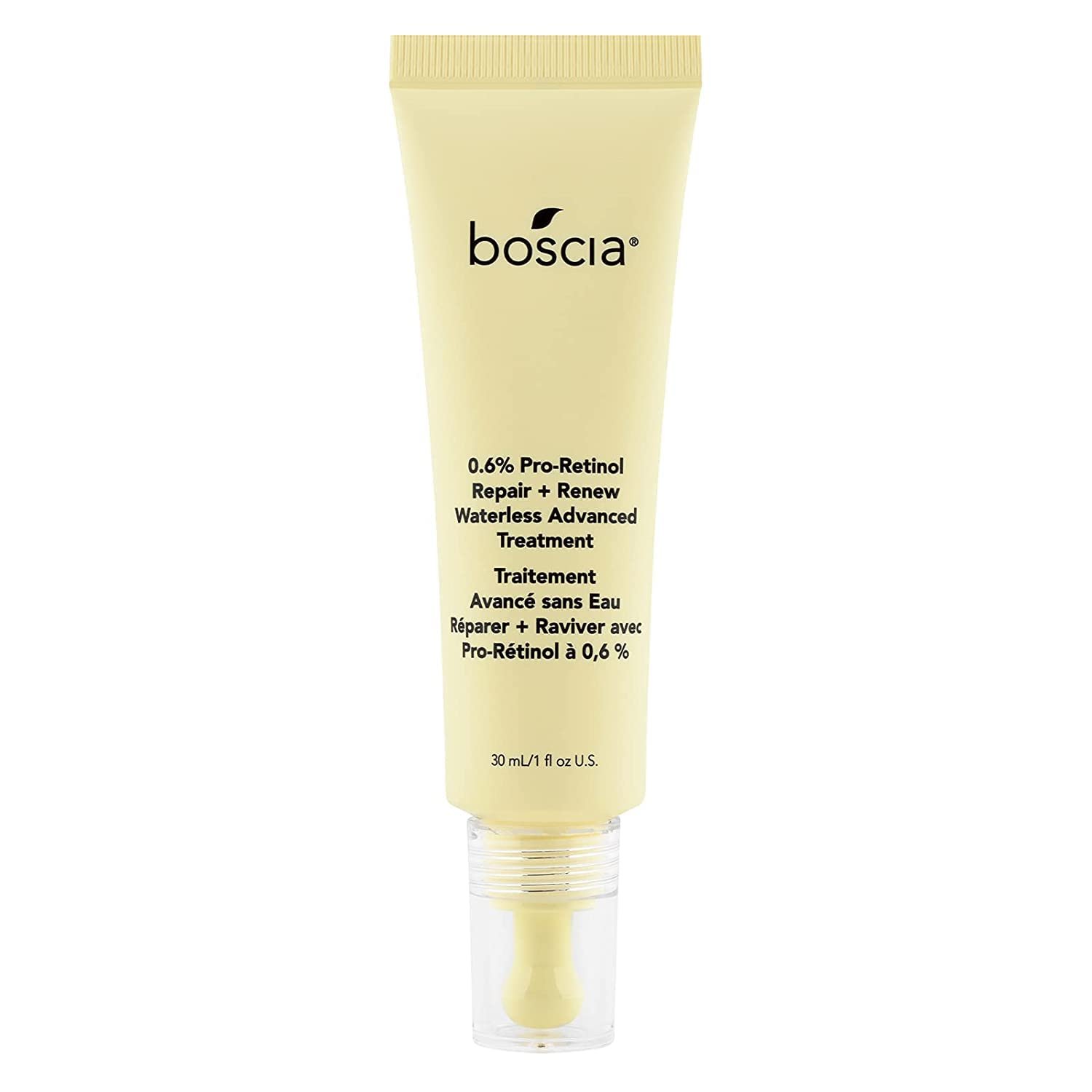 boscia 0.6% Pro-Retinol Repair + Renew Waterless Advanced Treatment – Vegan, Cruelty-Free, Natural Skin Care – For Fine Lines & Wrinkles – 1 fl oz