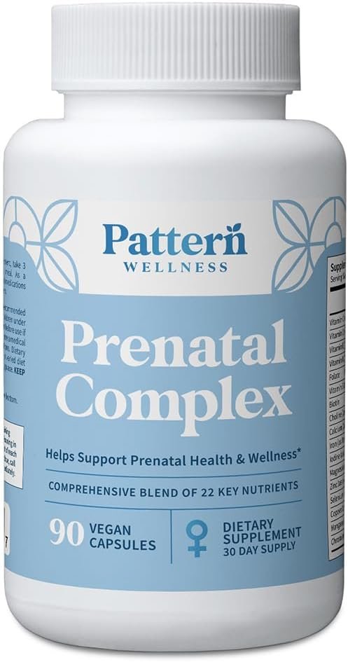 Pattern Wellness Prenatal Complex Supplement for Women – 90 Capsules