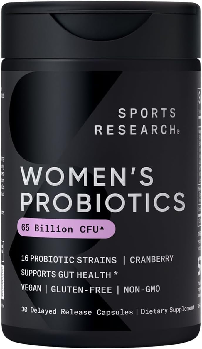 Sports Research® Women’s Probiotics 65 Billion CFU w/Prebiotics, 30 Count