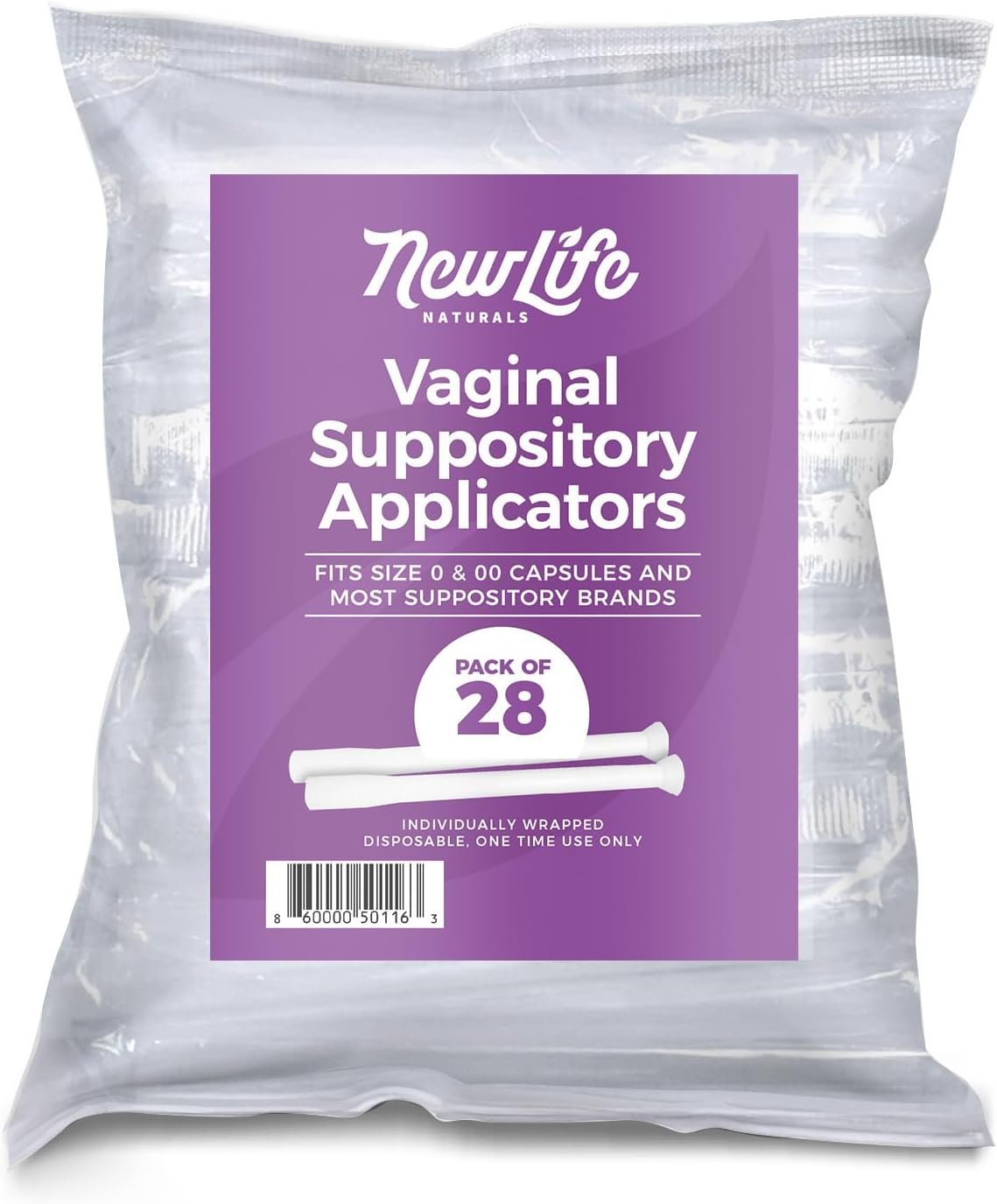 NewLife Naturals Disposable Vaginal Suppository Applicators 28 Pack