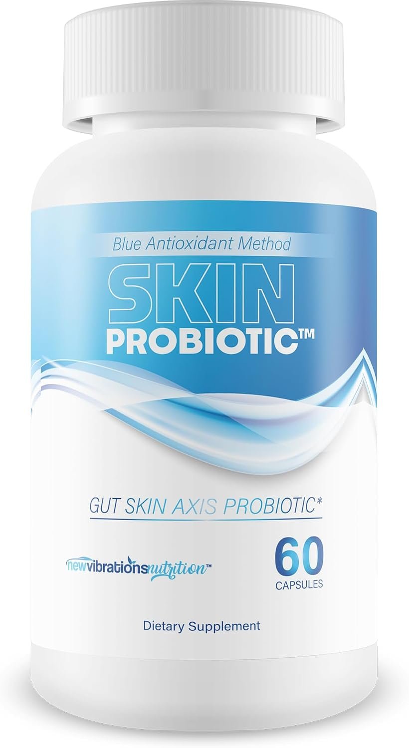 Skin Probiotic Blue Antioxidant Method For Skin And Gut – Our Best Anti Aging Skin Supplement – Anti Wrinkle Supplements For Women & Men – Prime Biome Probiotics Anti-Aging Reactivate Capsules