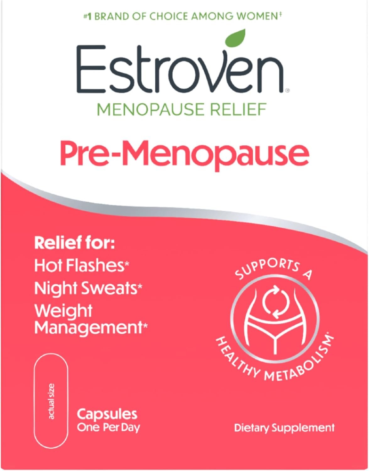 Estroven Perimenopause & Pre-Menopause Supplement for Women, 30 Count