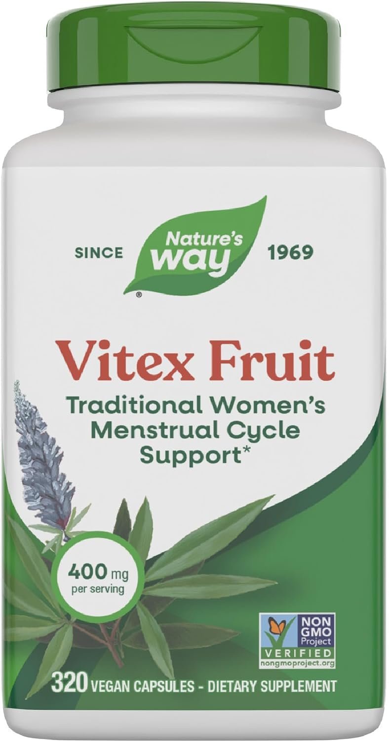 Nature’s Way Vitex Fruit, Chasteberry Dietary Supplement for Women, 320 ct