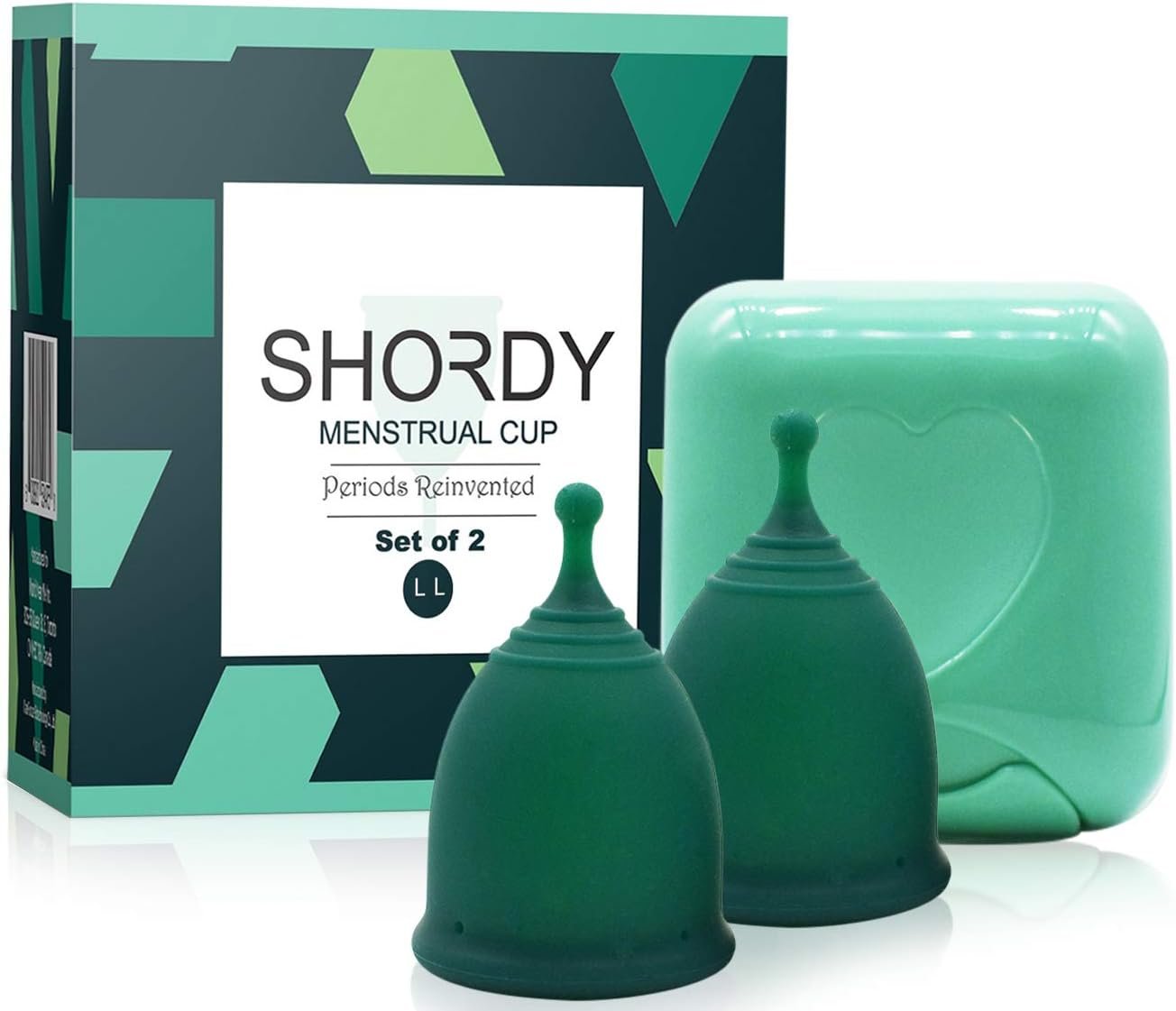 SHORDY Large Menstrual Cups 2 Pack for Postpartum Women Over 30 Heavy Flow