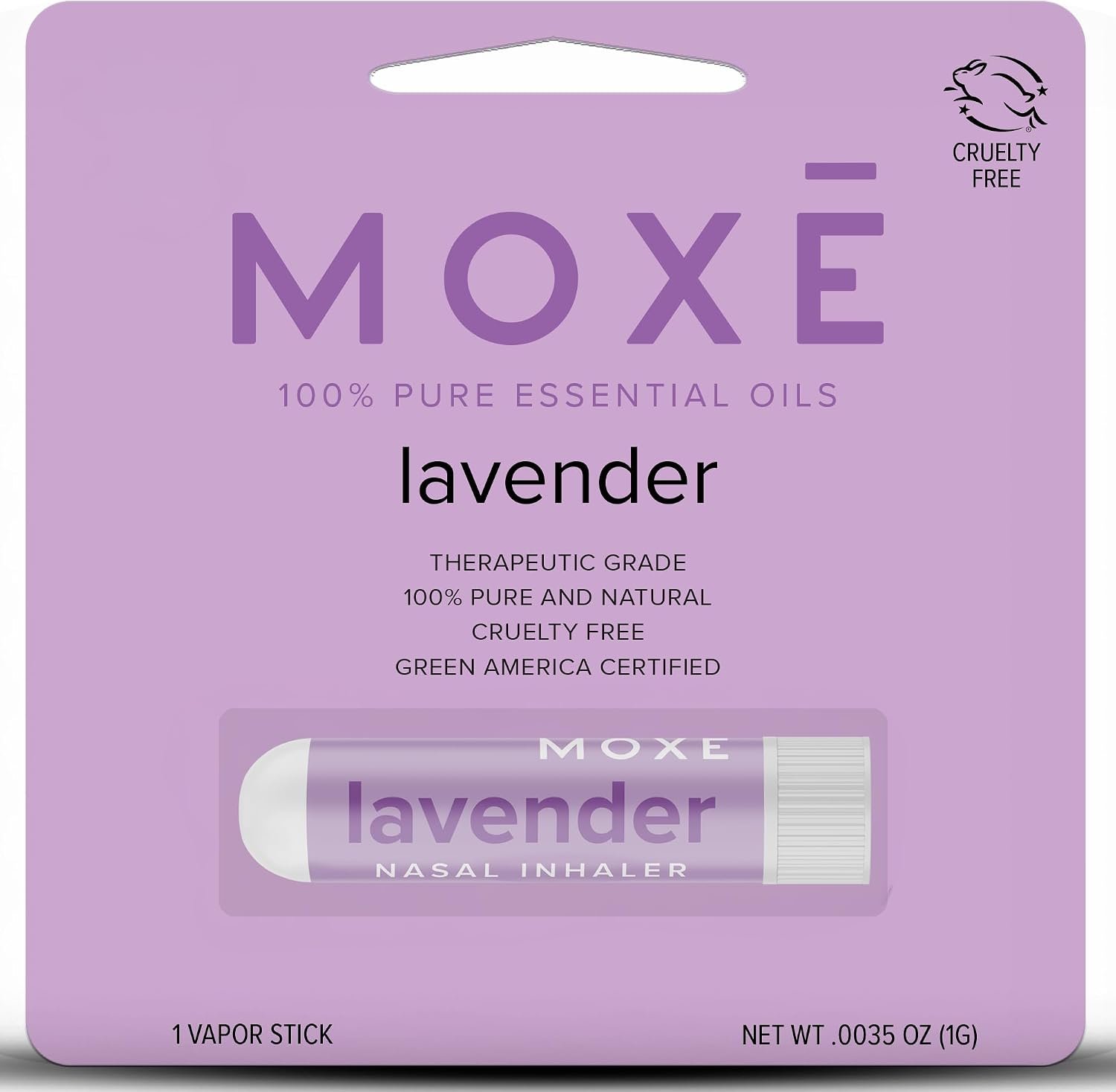 MOXĒ Lavender Essential Oil Nasal Inhaler Stick, for Daily Relaxation, 1PK