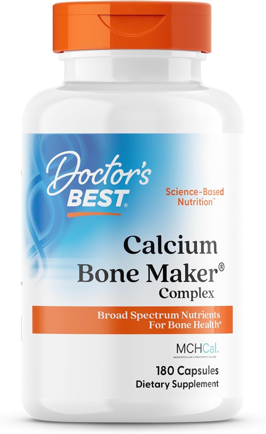 Doctor’s Best Calcium Complex Supplement for Women & Men – Bone Strength & Health Support Caps, Vitamin C, D3, K2, MCH-Cal, Magnesium, & Potassium Citrate Complex, Non-GMO – 180 Capsules
