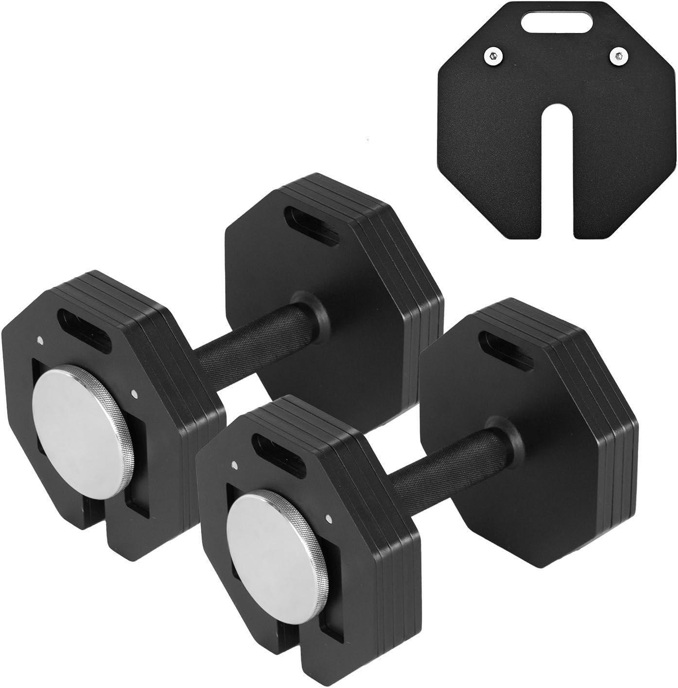 Adjustable Dumbbells Set，Quick Adjust Weight Set for Home Gym Pair